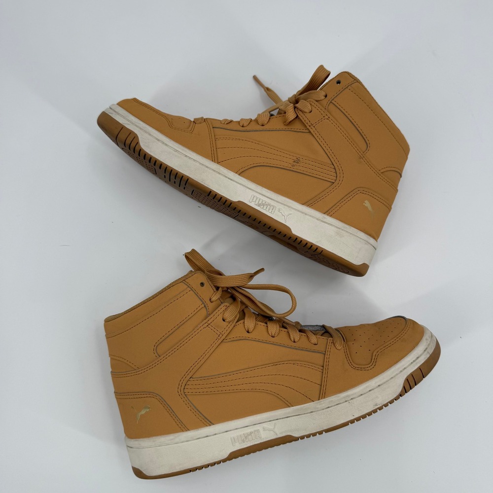 PUMA Rebound Layup Nubuck Lace Up Basketball Sneakers Shoes 38127702 Men Size 8